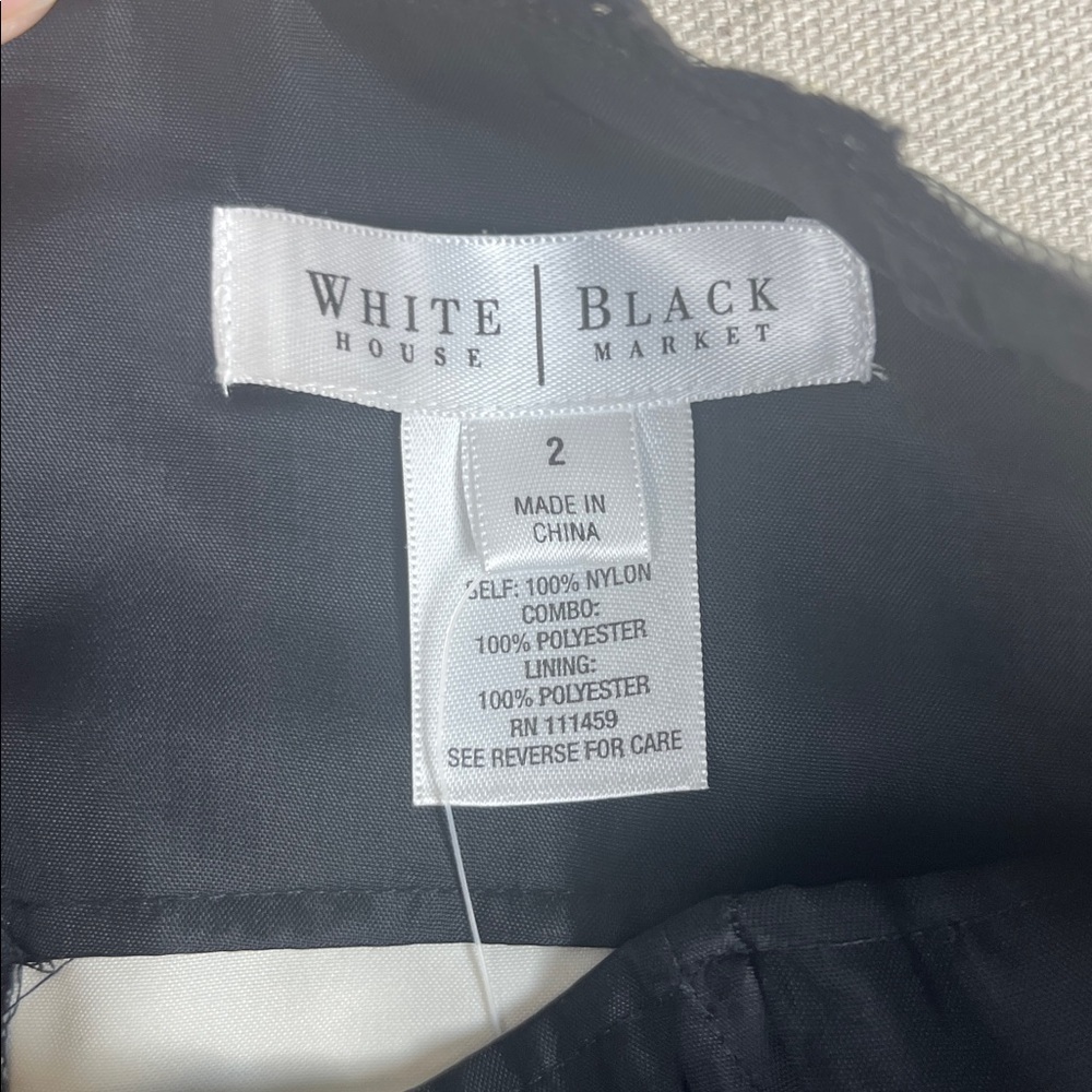 White House Black Market Black and White Dress with lace overlay NWT
Size: 2 - Picture 6 of 6